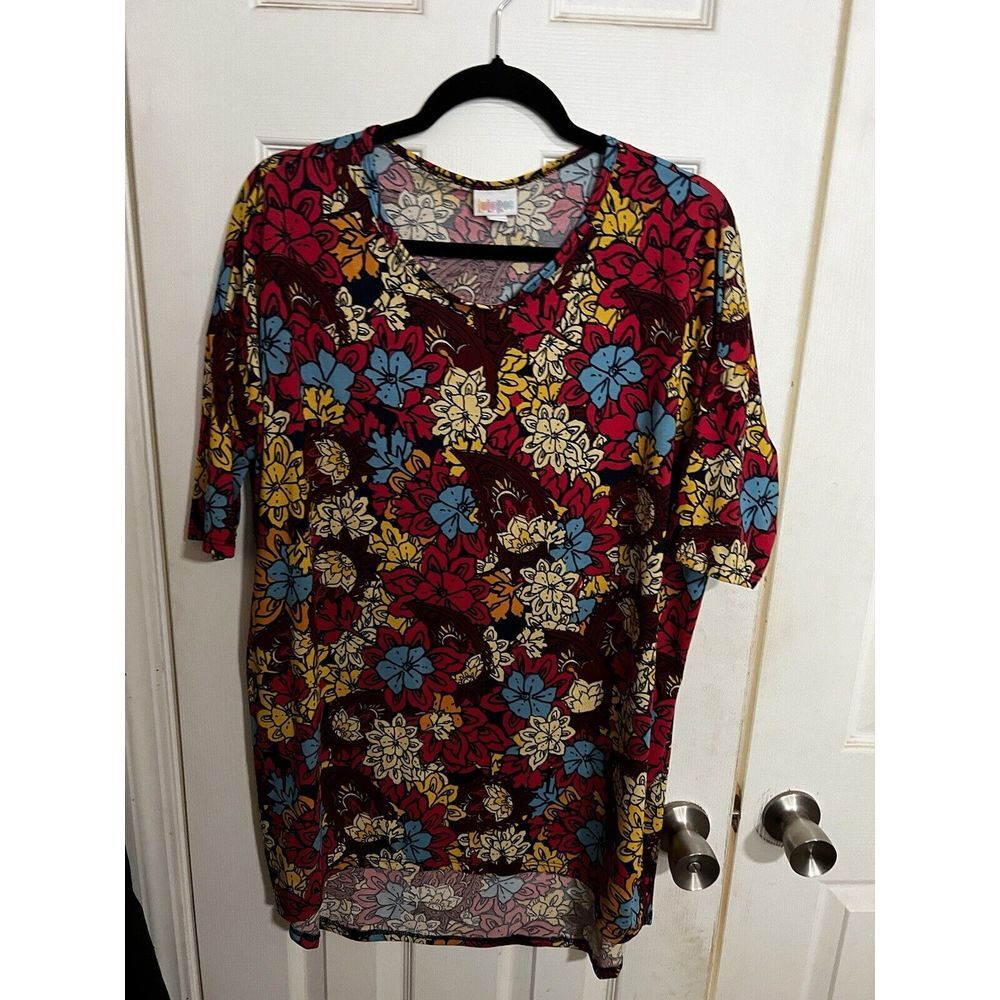 Lularoe‎ Irma Top Tunic Shirt Medium Slinky Floral Top Fall